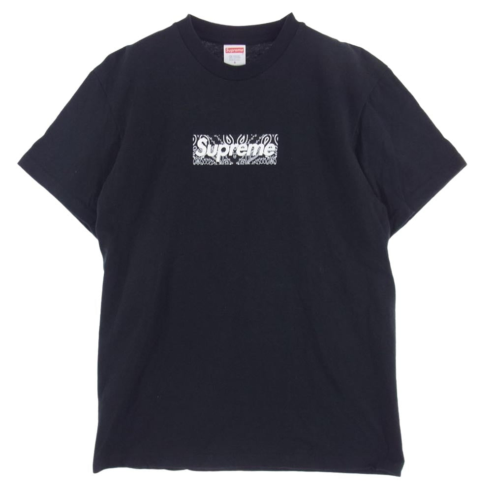 Supreme シュプリーム 19AW Bandana Box Logo Tee バンダナ ボックス ロゴ 半袖 Tシャツ ブラック系 S【中古】