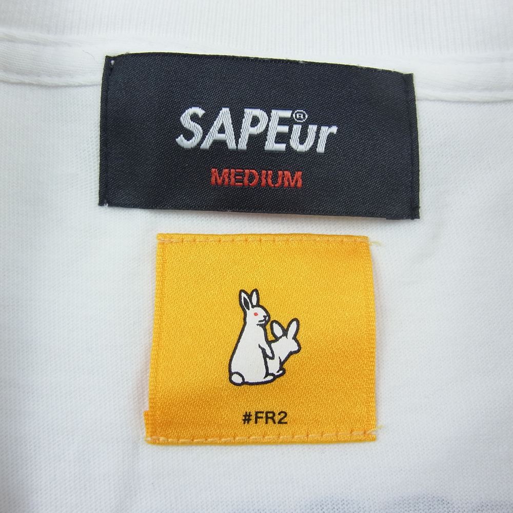 サプール × FR2 エフアールツー Smoking kills Hoodie スモーキングキル プリント Tシャツ ホワイト系 M【中古】