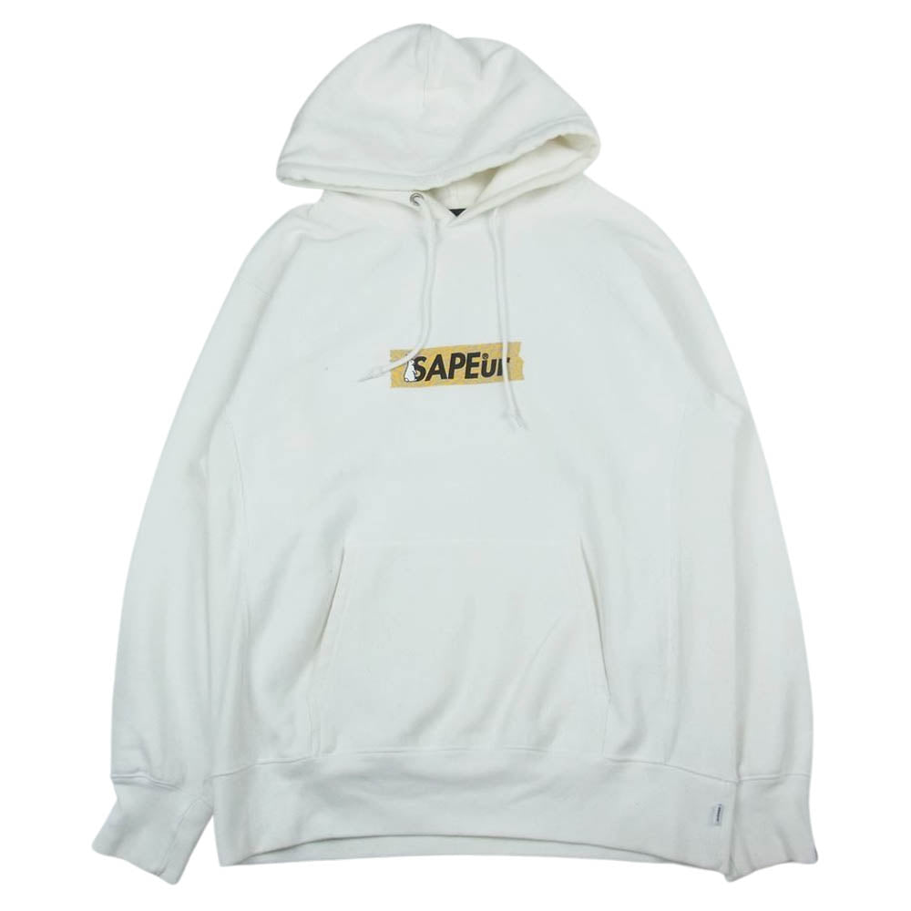 サプール #REF! × FR2 エフアールツー Smoking kills Hoodie スモーキングキル プリント プルオーバ― パーカー ホワイト系 M【中古】