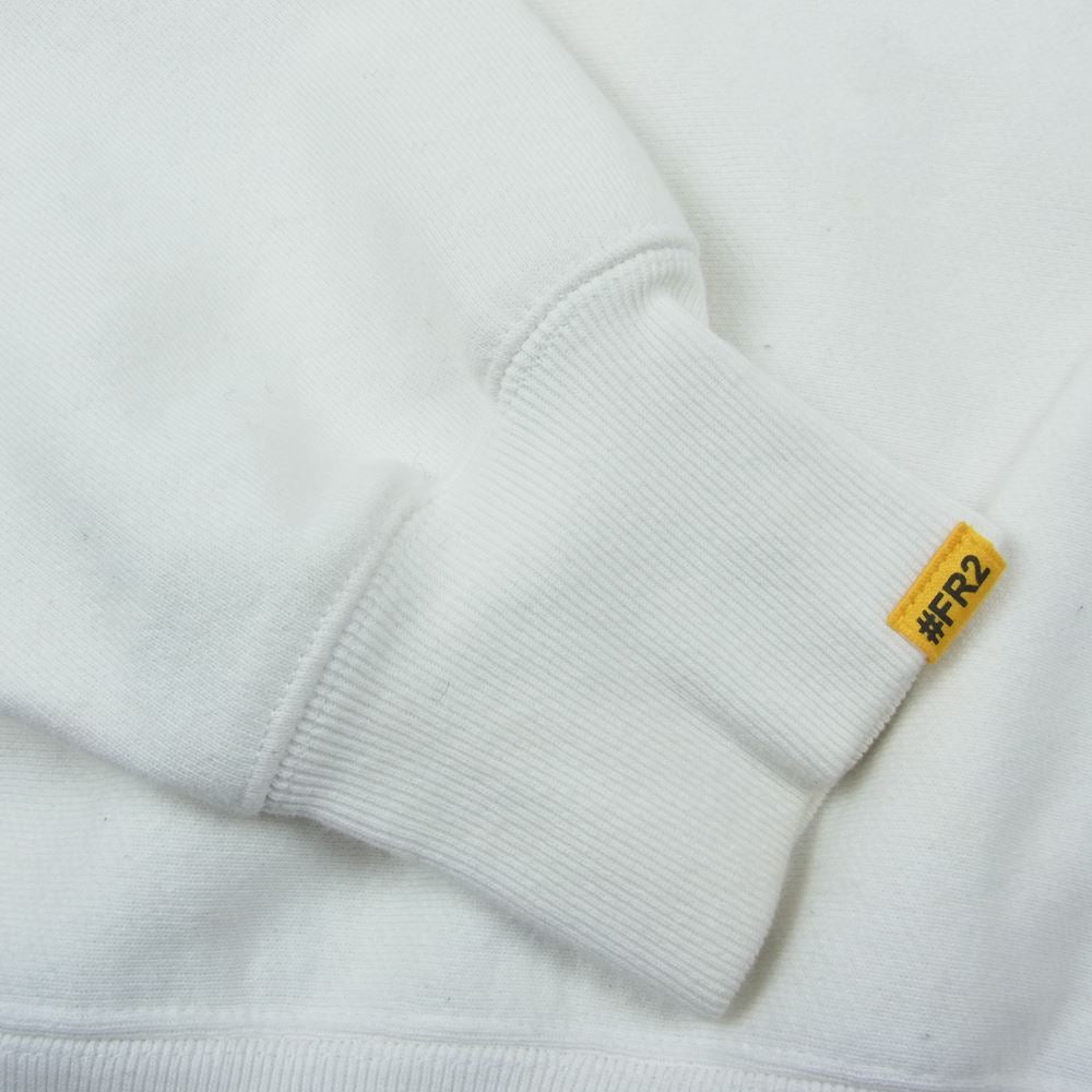 サプール #REF! × FR2 エフアールツー Smoking kills Hoodie スモーキングキル プリント プルオーバ― パーカー ホワイト系 M【中古】