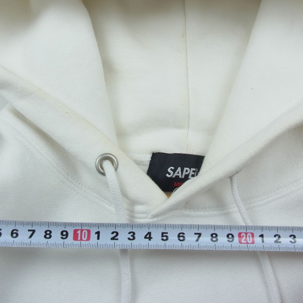 サプール #REF! × FR2 エフアールツー Smoking kills Hoodie スモーキングキル プリント プルオーバ― パーカー ホワイト系 M【中古】