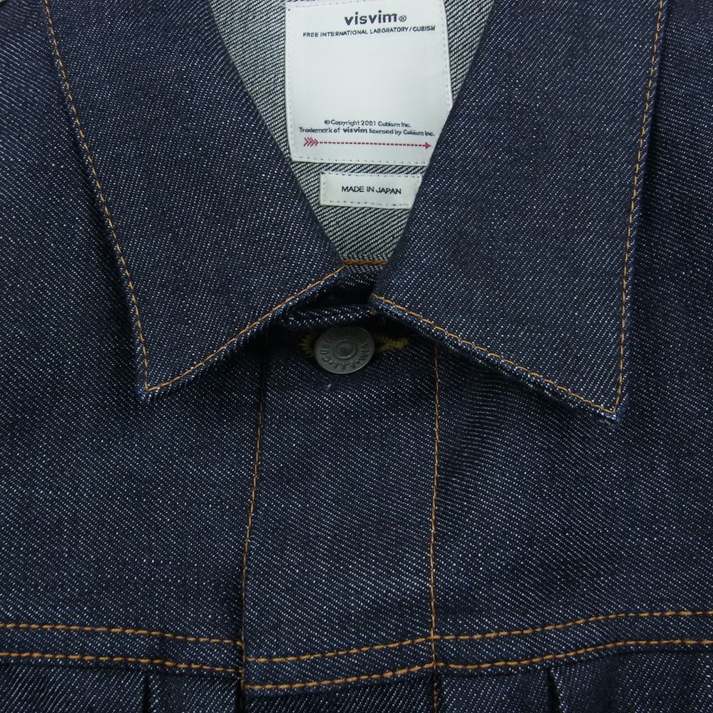 VISVIM ビズビム 0120105006001 20SS SS 101 JKT UNWASHED アンウォッシュド デニム ジャケット インディゴブルー系 2【中古】