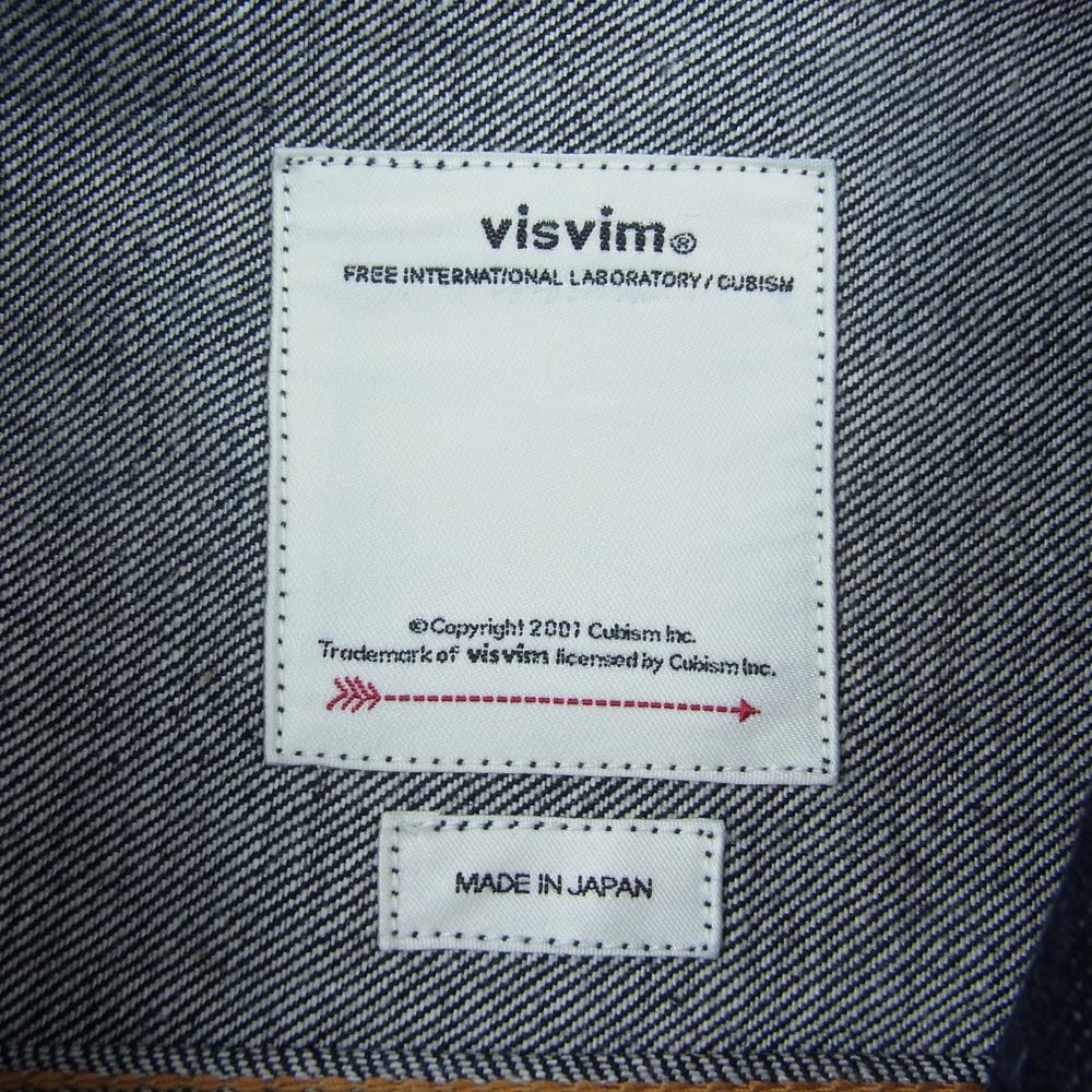 VISVIM ビズビム 0122105006002 22SS SS 101XX JKT UNWASHED アンウォッシュド デニム ジャケット インディゴブルー系 2【中古】