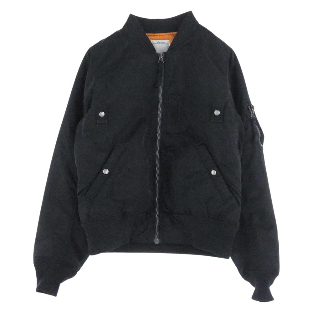 VISVIM ビズビム 0120205013018 20AW THORSON JKT PEERLEES 泥染 トーソン ピアレス フライト MA-1 ジャケット ブラック系 1【中古】