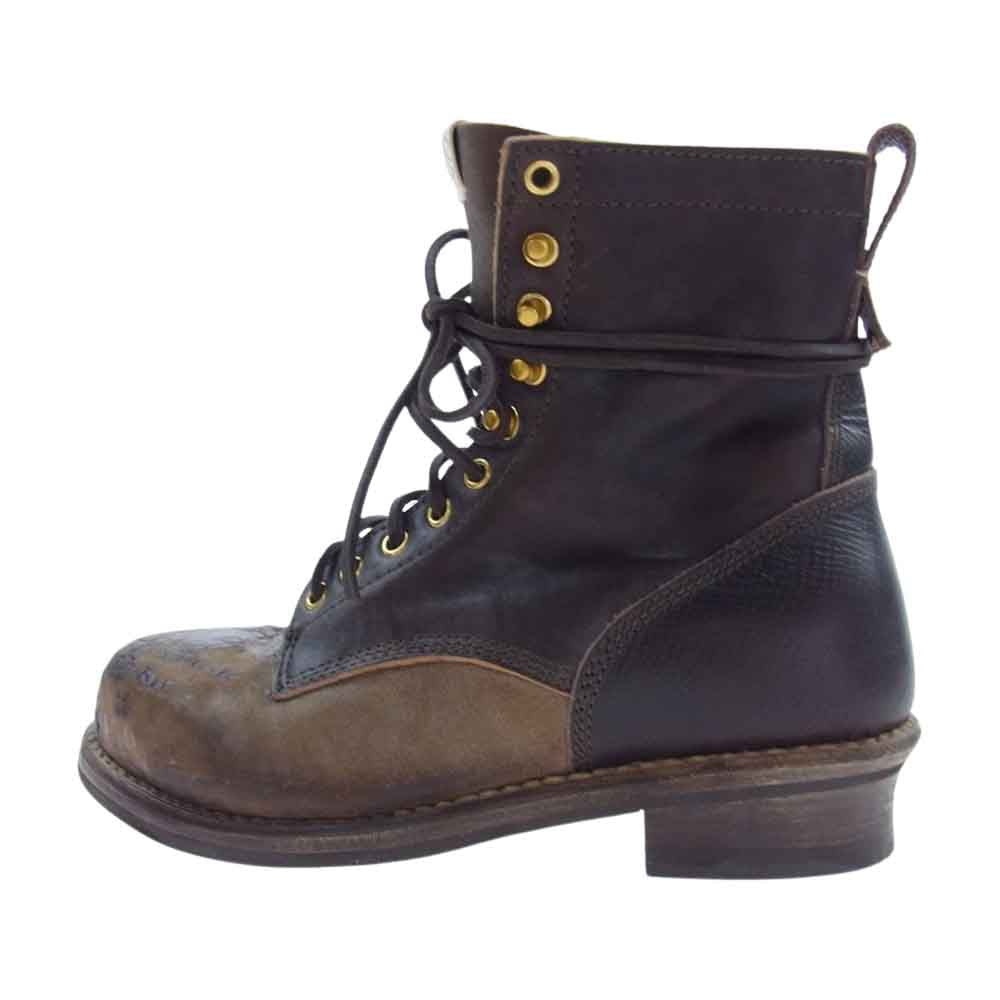 VISVIM ビズビム 0121202002007 21AW POUNDMAKER - FOLK 加工 レザー パウンドメーカー フォーク ブーツ ブラウン系 M8【中古】