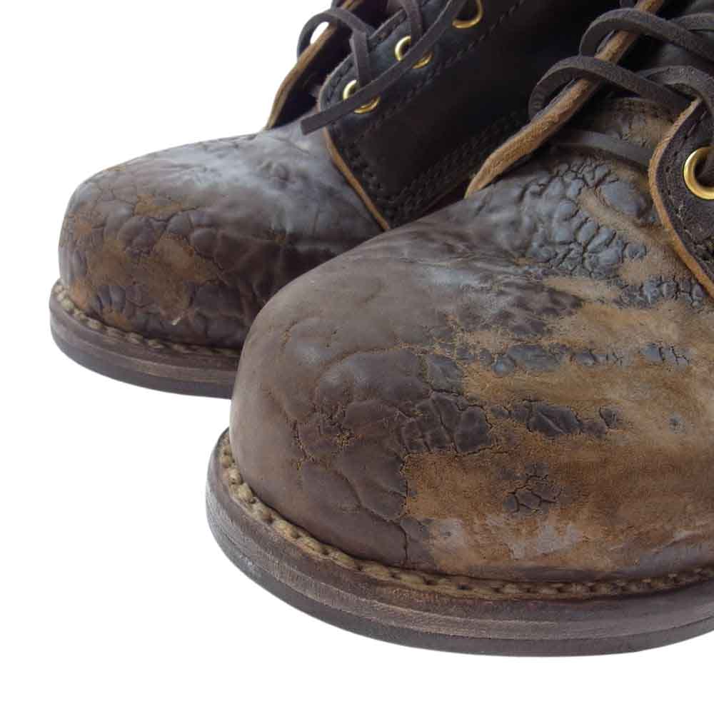 VISVIM ビズビム 0121202002007 21AW POUNDMAKER - FOLK 加工 レザー パウンドメーカー フォーク ブーツ ブラウン系 M8【中古】