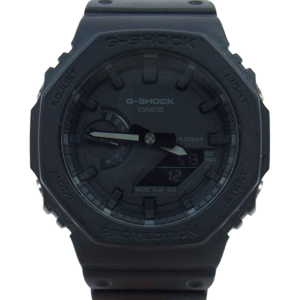 G-SHOCK ジーショック GA-2100 カーボンコアガード クォーツ デジアナ 腕時計 ブラック系【中古】