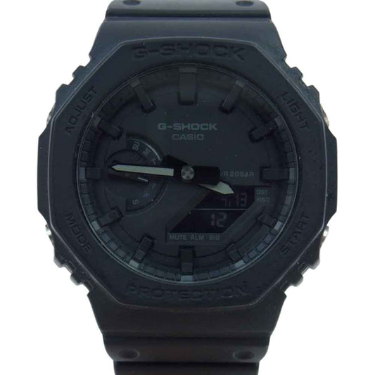 G-SHOCK ジーショック GA-2100 カーボンコアガード クォーツ デジアナ 腕時計 ブラック系【中古】