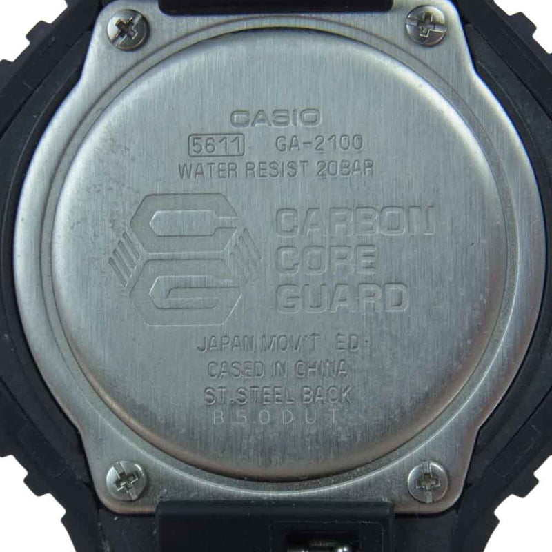 G-SHOCK ジーショック GA-2100 カーボンコアガード クォーツ デジアナ 腕時計 ブラック系【中古】