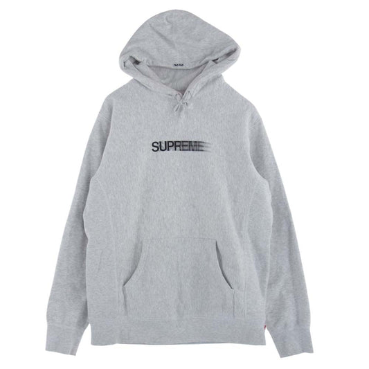Supreme シュプリーム 23SS  Motion Logo Hooded Sweatshirt モーション ロゴ スウェット パーカー グレー系 M【中古】