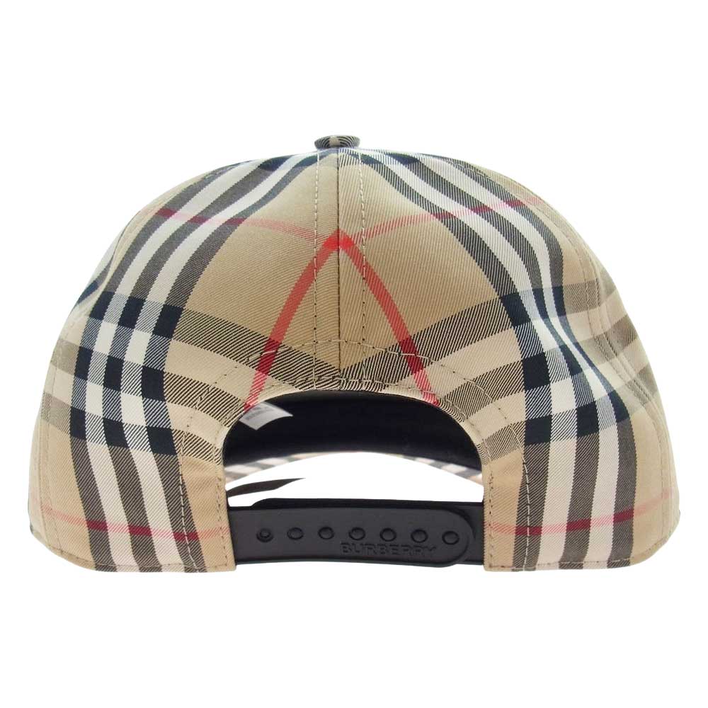 BURBERRY バーバリー 8037789 LOVE ラブ プリント チェック キャップ ブラウン系 M【新古品】【未使用】【中古】