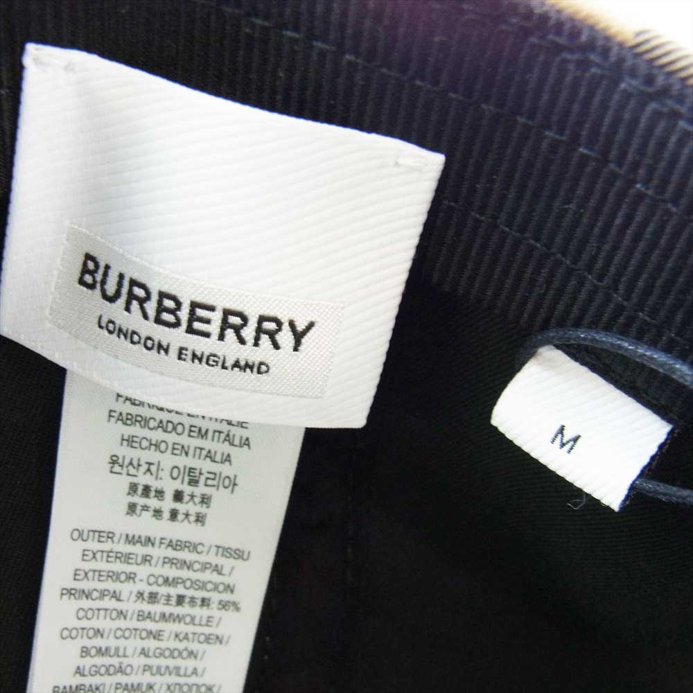 BURBERRY バーバリー 8037789 LOVE ラブ プリント チェック キャップ ブラウン系 M【新古品】【未使用】【中古】