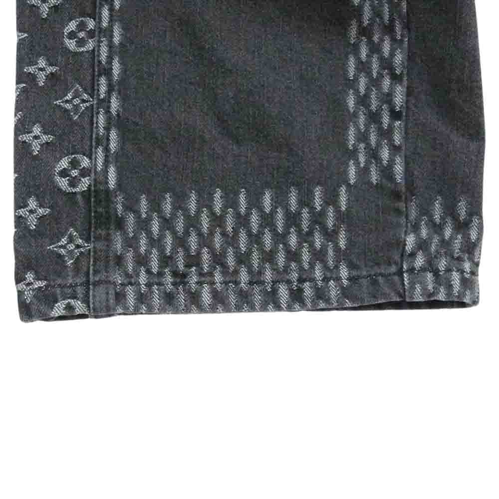 LOUIS VUITTON ルイ・ヴィトン × NIGO Giant Damier Waves MNGM Pants ジャイアント ダミエ ウェーブス モノグラム デニム パンツ  グレー系 33【中古】