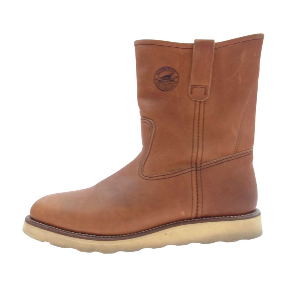 RED WING レッドウィング 866 緑犬タグ 犬刻印 レザー ペコスブーツ Pecos Boots ライトブラウン系 US9E【中古】