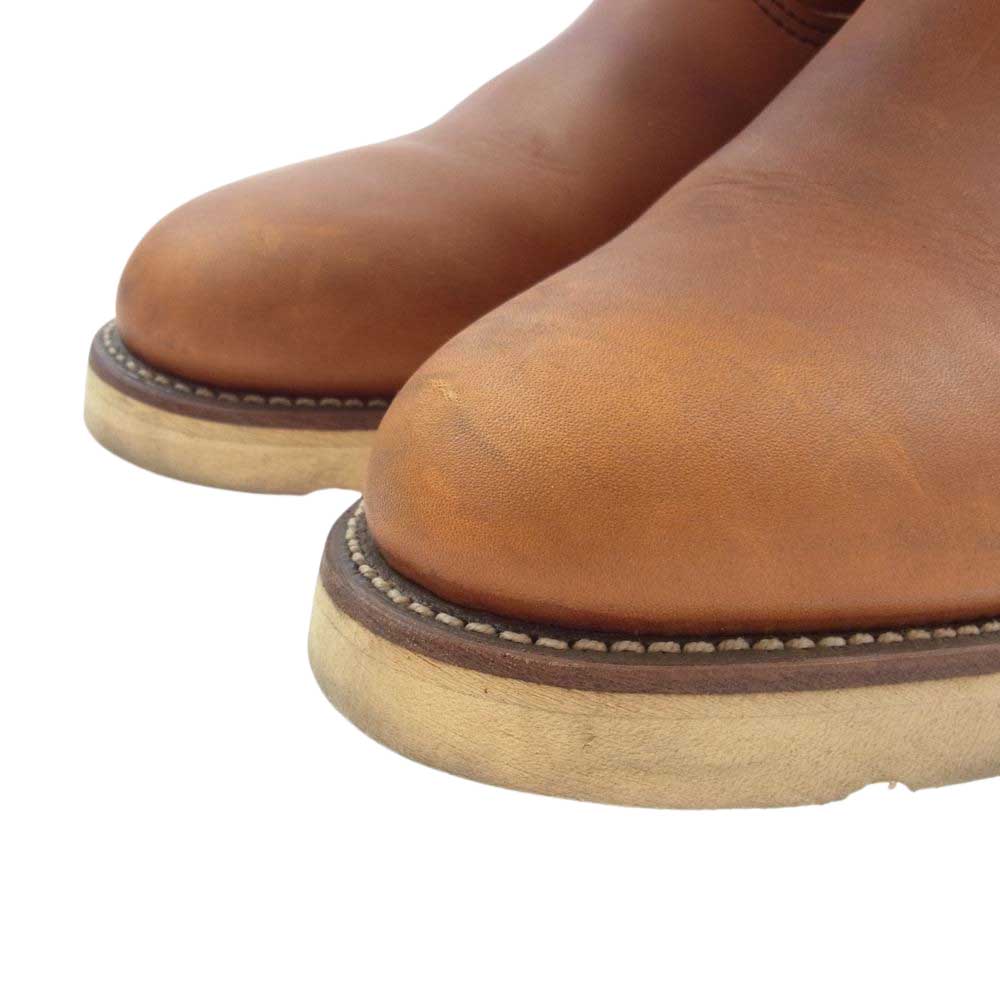 RED WING レッドウィング 866 緑犬タグ 犬刻印 レザー ペコスブーツ Pecos Boots ライトブラウン系 US9E【中古】