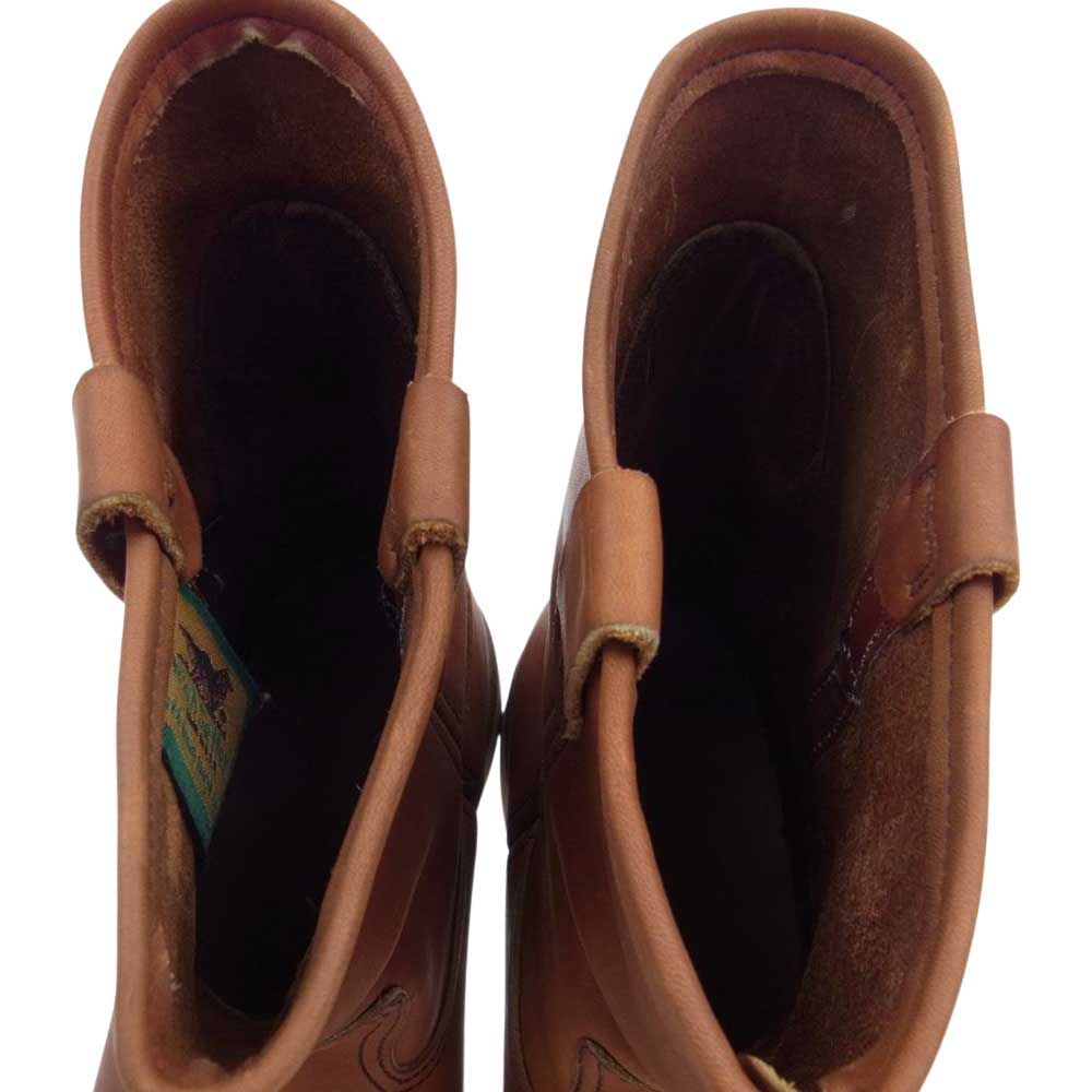 RED WING レッドウィング 866 緑犬タグ 犬刻印 レザー ペコスブーツ Pecos Boots ライトブラウン系 US9E【中古】