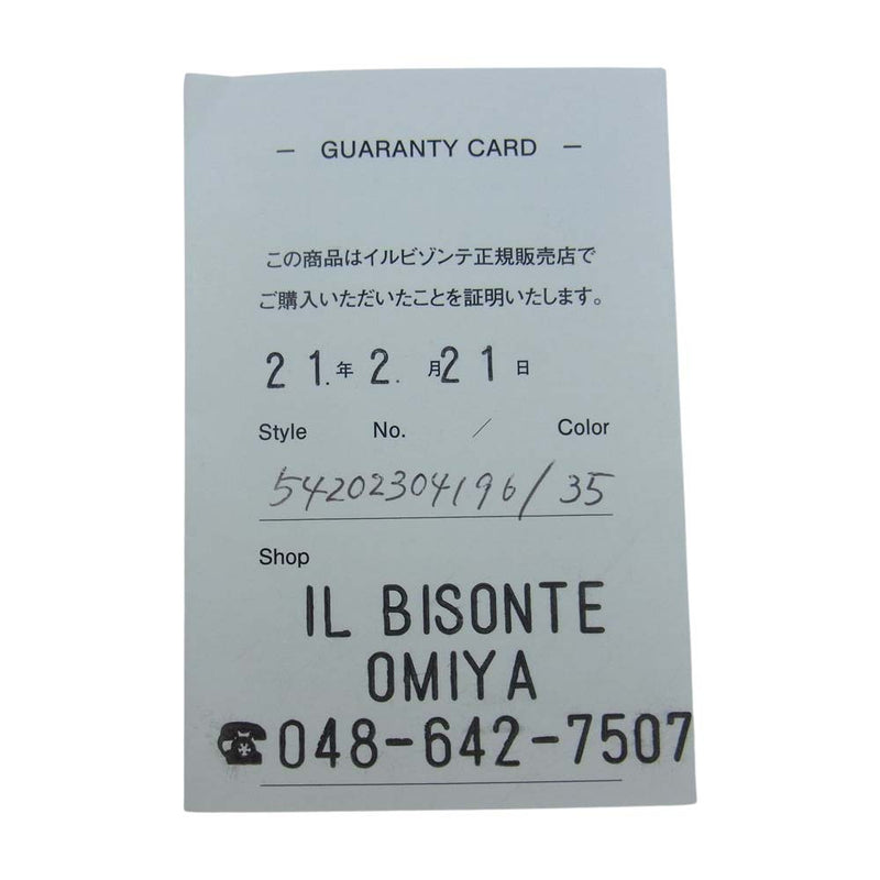 IL BISONTE イルビゾンテ 54202304196 牛革 レザーベルト ブラック系【中古】