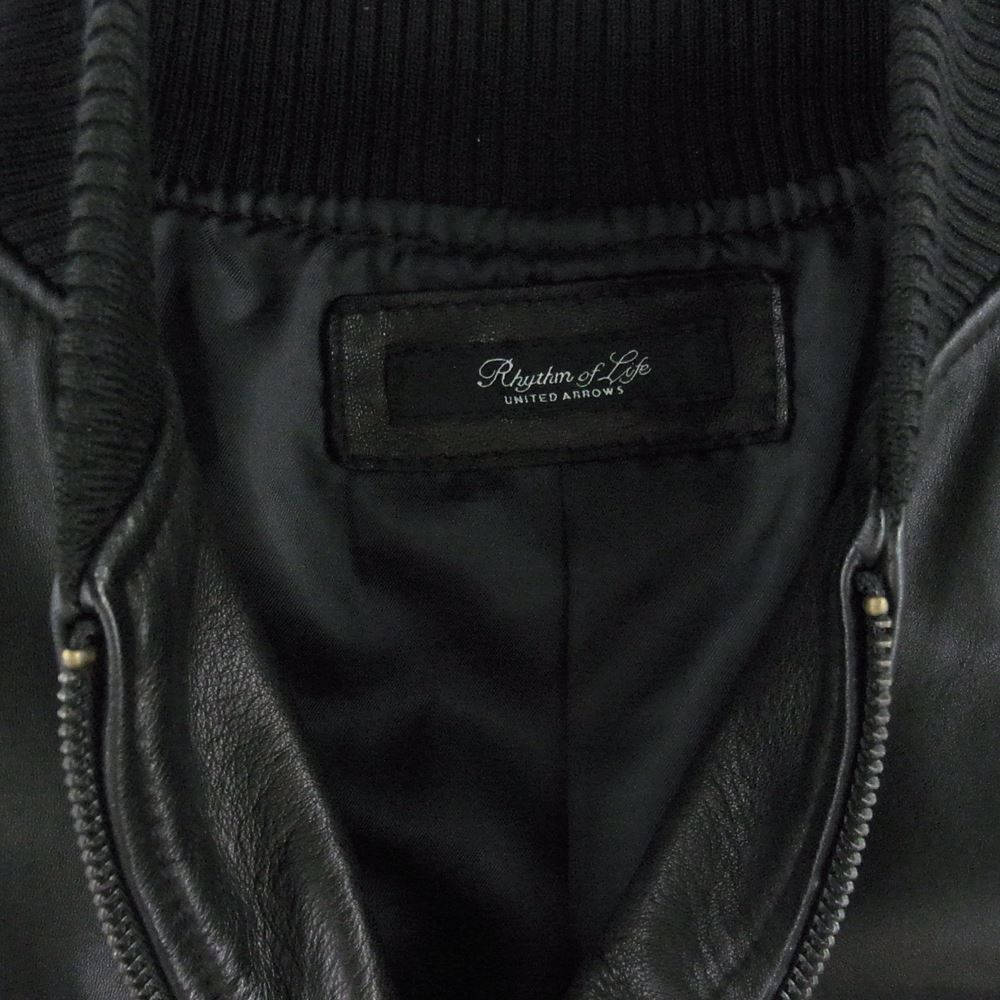 UNITED ARROWS ユナイテッドアローズ 6225-648-0290 ホースハイド レザー ブルゾン ジャケット 馬革 ブラック系【中古】