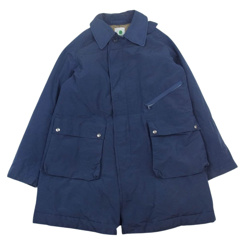キャプテンサンシャイン 1335J × SIERRA DESIGNS シェラデザイン 60/40 クロス ステンカラー コート ネイビー系 S【中古】