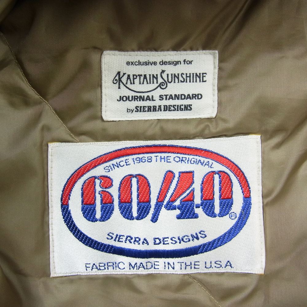 キャプテンサンシャイン 1335J × SIERRA DESIGNS シェラデザイン 60/40 クロス ステンカラー コート ネイビー系 S【中古】