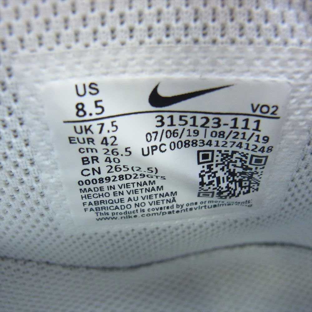 NIKE ナイキ 315123-111  AIR FORCE1 MID エアフォース1 ミッド ミドルカット スニーカー  ホワイト系 26.5cm【中古】