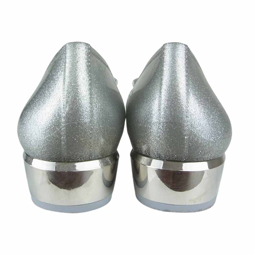 Salvatore Ferragamo サルヴァトーレフェラガモ リボン付き ラバー シューズ パンプス シルバー シルバー系 5【中古】