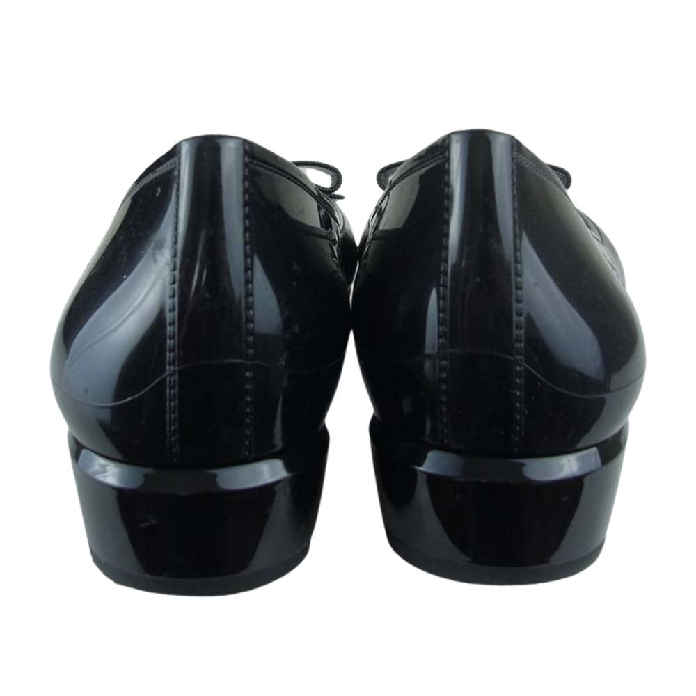 Salvatore Ferragamo サルヴァトーレフェラガモ リボン付き ラバー シューズ パンプス ブラック ブラック系 5【中古】
