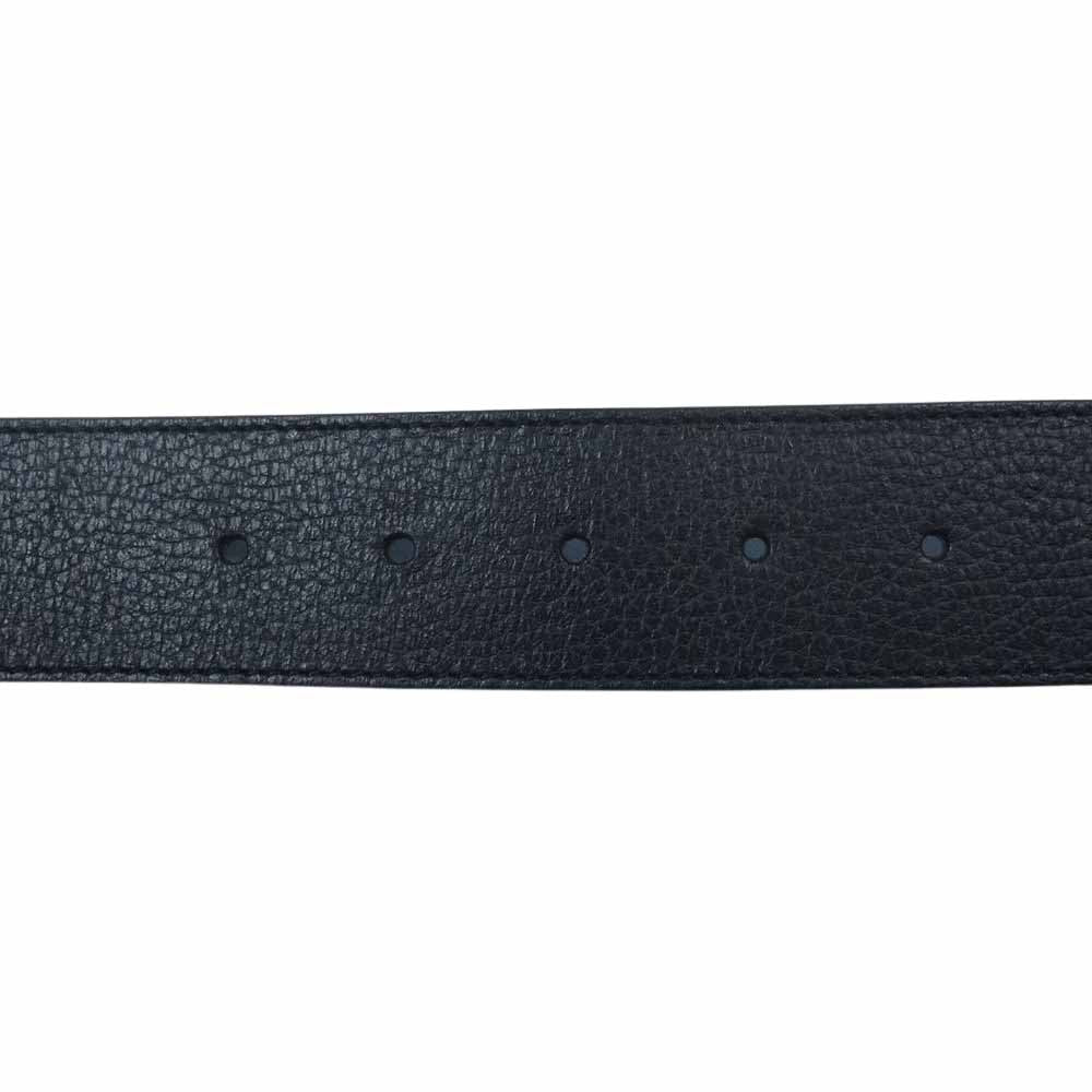 GUCCI グッチ 450000 CA02G ダブルG バイカラー レザーベルト G刻印有 アウトレット ブラック系 95・38【美品】【中古】