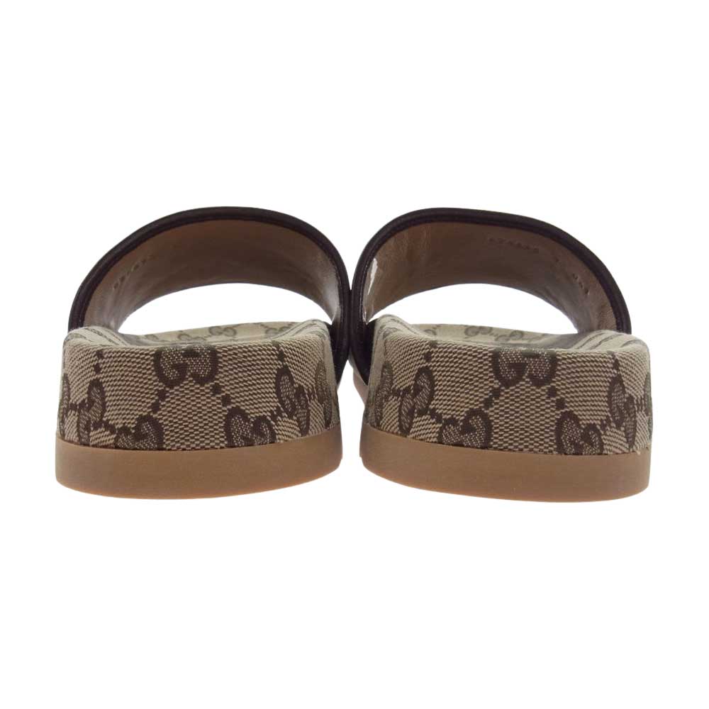 GUCCI グッチ 624695 H6320 97 GGキャンバス メンズ スライド サンダル ライトブラウン系【新古品】【未使用】【中古】