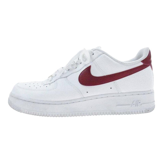 NIKE ナイキ CZ0326-100 AIR FORCE 1 07 エアフォース1 WHITE TEAM RED WHITE ローカット スニーカー ホワイト系 エンジ系 27.5cm【中古】