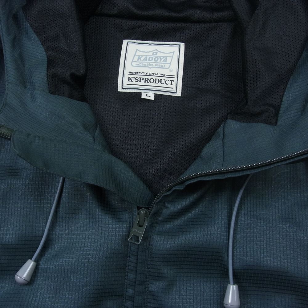 KADOYA カドヤ 6241 LIGHT RIDE PARKA ストレッチ メッシュ パーカー モスグリーン系 L【中古】