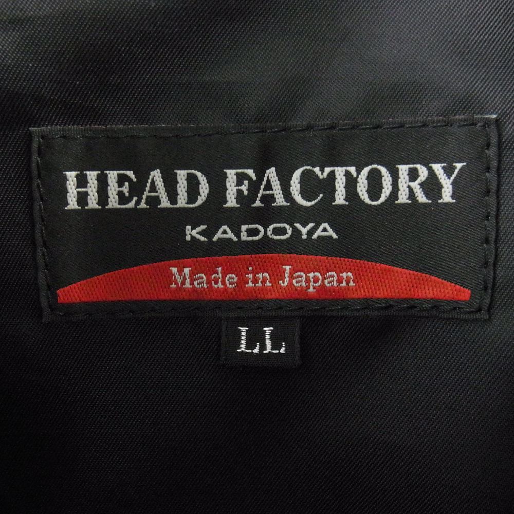 KADOYA カドヤ HF/AS-1VS HEAD FACTORY ヘッド ファクトリー スタンドカラー シングル ライダース レザー ジャケット ブラック系 XL【中古】