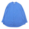 GRAPHPAPER グラフペーパー 22AW GM223-50062B Oversized Band Collar Shirt オーバーサイズ バンドカラー シャツ ブルー ブルー系 F【中古】