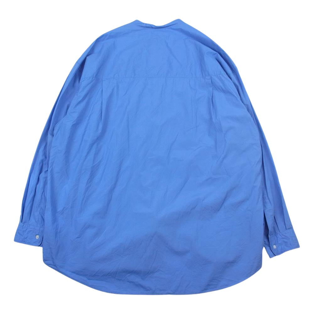 GRAPHPAPER グラフペーパー 22AW GM223-50062B Oversized Band Collar Shirt オーバーサイズ バンドカラー シャツ ブルー ブルー系 F【中古】
