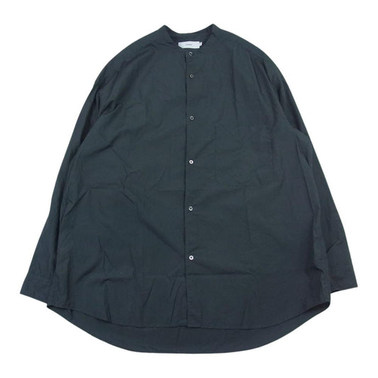 GRAPHPAPER グラフペーパー 22AW GM223-50062B Oversized Band Collar Shirt オーバーサイズ バンドカラー シャツ グレー グレー系 F【中古】