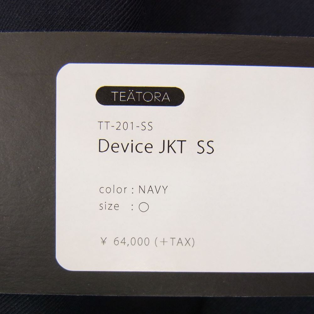 TEATORA テアトラ TT-201-SS Device Jacket solo scape navy デバイス ジャケット ソロテックス ネイビー系 O【中古】