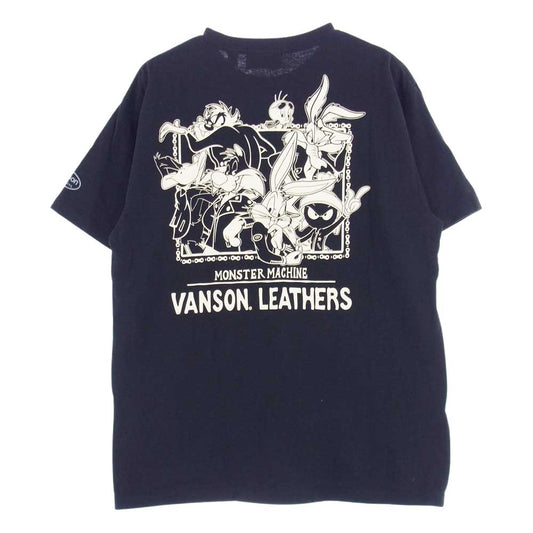VANSON バンソン × LOONEY TUNES 半袖 Tシャツ  ブラック系【中古】