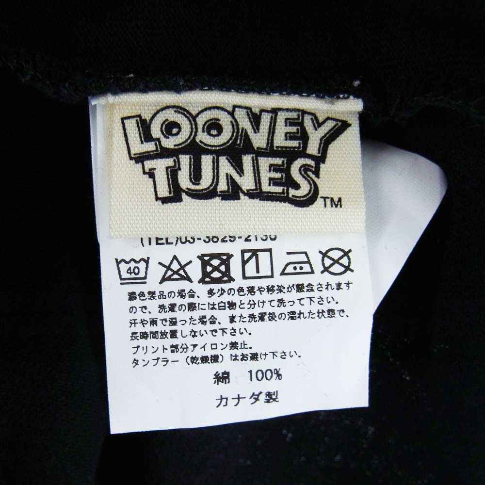 VANSON バンソン × LOONEY TUNES 半袖 Tシャツ  ブラック系【中古】