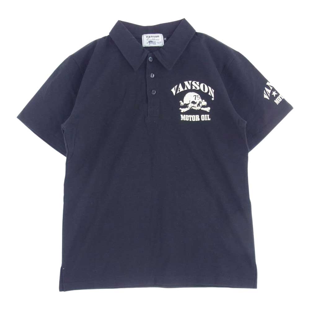 VANSON バンソン ポロ シャツ ブラック系 M【中古】