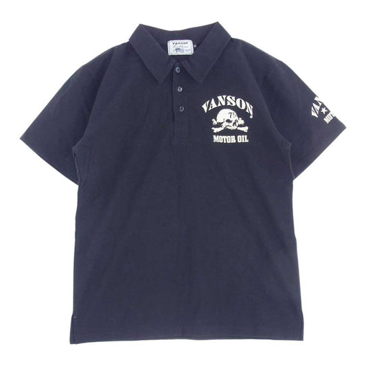 VANSON バンソン ポロ シャツ ブラック系 M【中古】