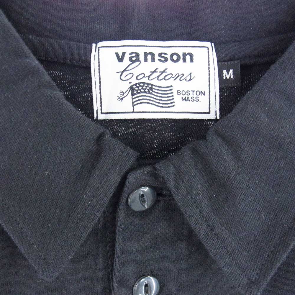 VANSON バンソン ポロ シャツ ブラック系 M【中古】