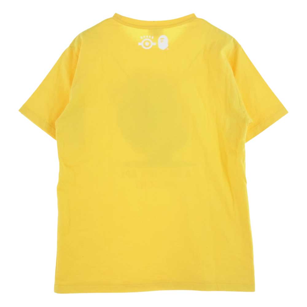A BATHING APE アベイシングエイプ 22SS 002TEI731902C × MINIONS ミニオンズ TEE 半袖 Tシャツ イエロー系 M【中古】