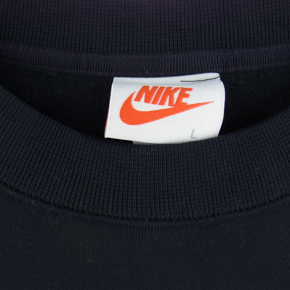 NIKE ナイキ DC4198-010 × STUSSY Fleece Crew Sweatshirt ステューシー フリース クルーネック スウェット ブラック系 L【中古】