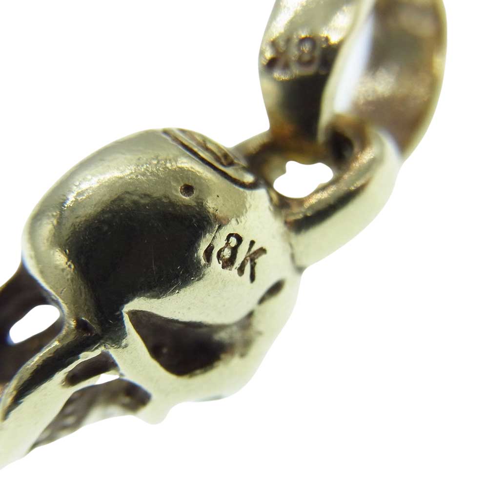 GABOR ガボール マリア ギャランティ付属 18K YELLOW GOLD SINGLE SKULL PENDANT W/H.W.O イエローゴールド シングル スカル ペンダントトップ ゴールド系【中古】