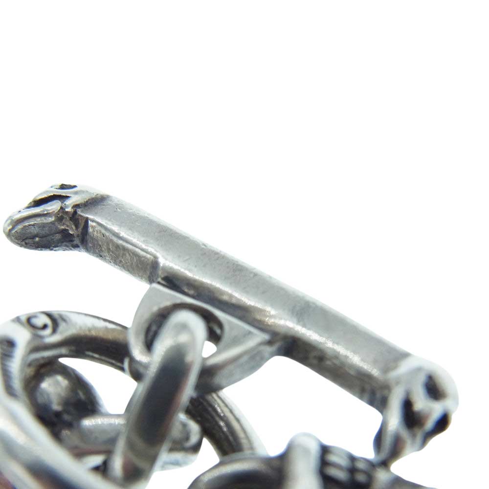 GABOR ガボール マリア ギャランティ付属 MINI ALL SKULL BRECELET W/ 18K GOLD SKULL 18K ゴールドスカル ミニスカル ブレスレット シルバー系 ゴールド系【中古】
