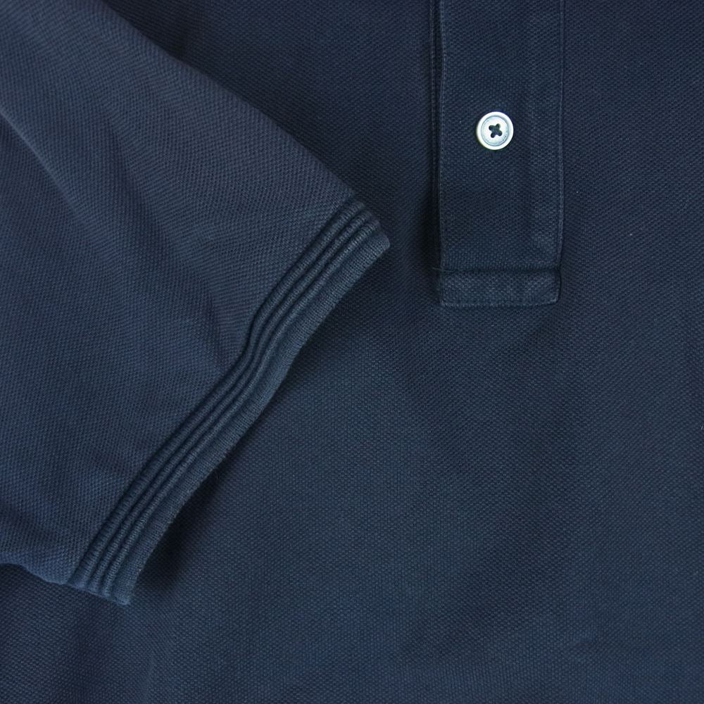 MONCLER モンクレール ワッペン ポロシャツ 半袖 コットン 中国製 ダークネイビー系 S【中古】