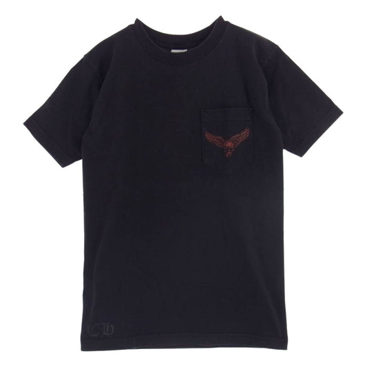 CHROME HEARTS クロムハーツ（原本無） フォティ マハリア スカルウィング ポケット バックプリント Tシャツ カットソー 半袖 黒 ブラック系 S【中古】