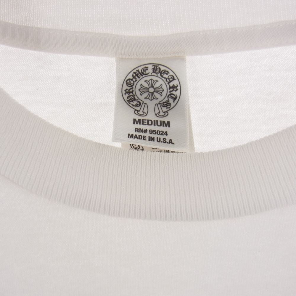 CHROME HEARTS クロムハーツ（原本無） フォティ ポケット バックプリント Tシャツ カットソー 半袖 白 ホワイト系 M【中古】