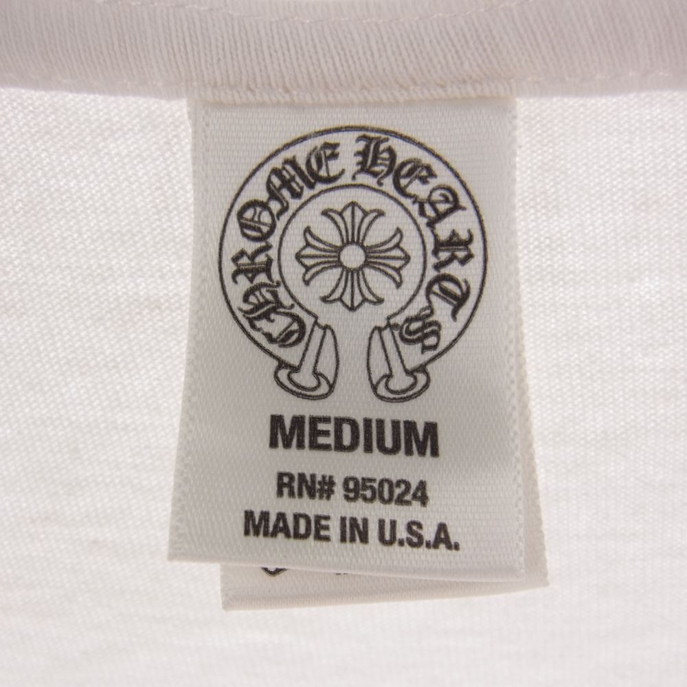 CHROME HEARTS クロムハーツ（原本無） フォティ ポケット バックプリント Tシャツ カットソー 半袖 白 ホワイト系 M【中古】