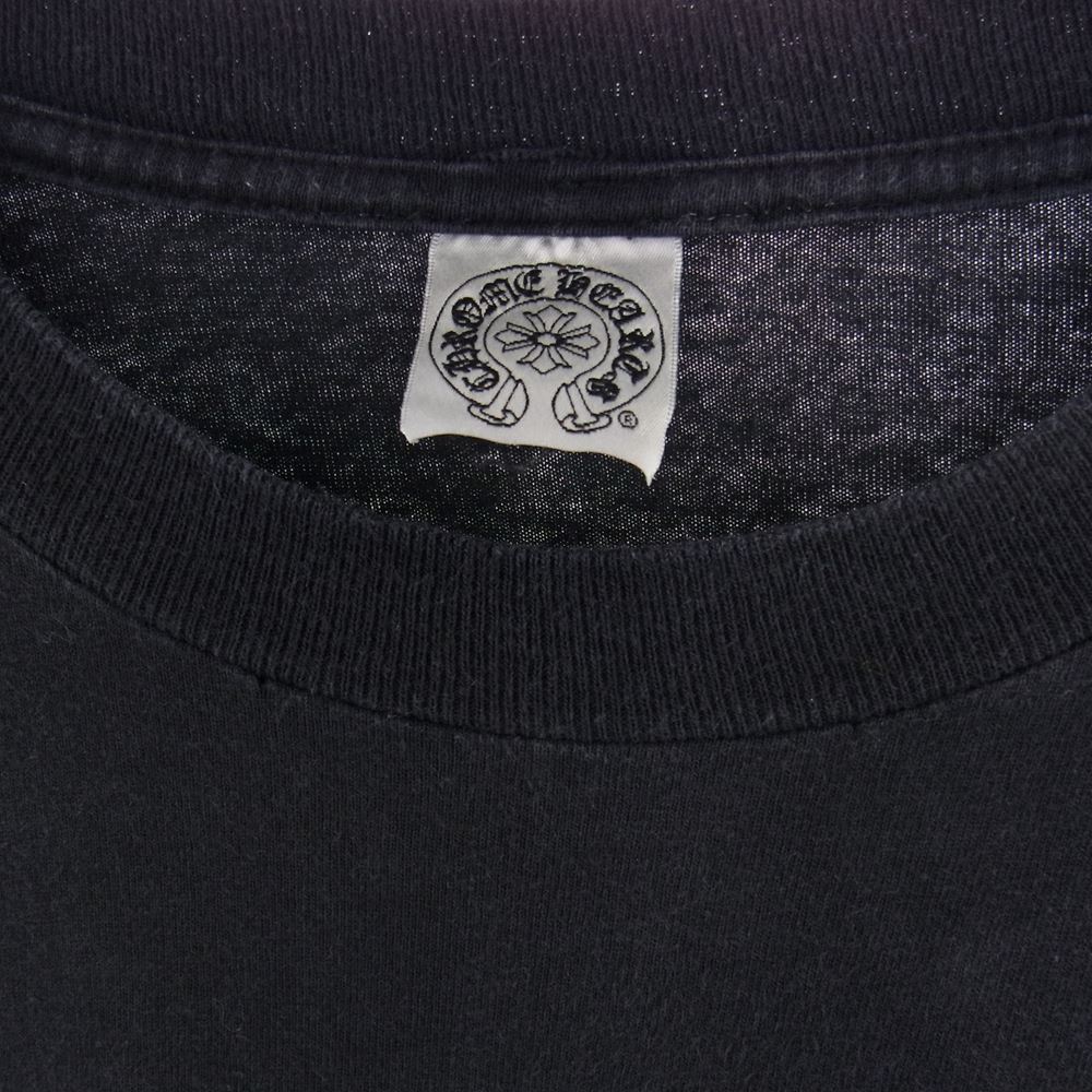 クロムハーツ CHROME HEARTS ■ ロゴ ポケット 付き レーベル ロゴ Tシャツ ブラック　29704